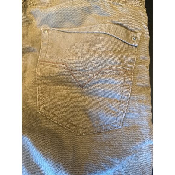 Diesel Krooley Mens Regular Slim-Carrot Jeans W31 Beige Streetwear - Picture 9 of 10